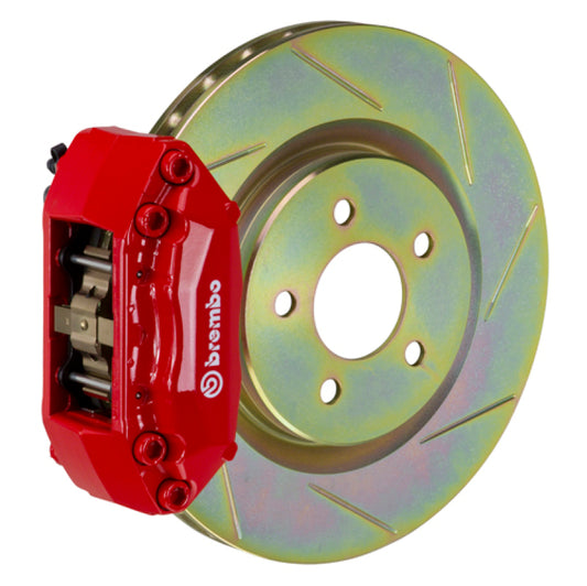 Brembo 05-10 Jetta (Mk5) Fr GT BBK 4Pis Cast 2pc 330x28 1pc Rotor Slotted Type1-Red 0