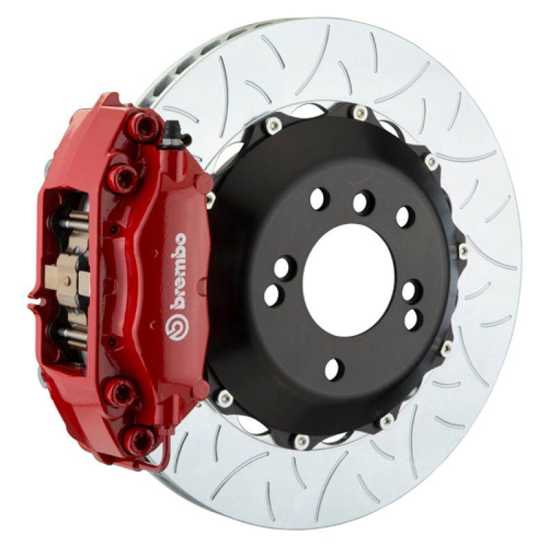 Brembo 99-04 996 Rear GT BBK 4 Piston Cast 2pc 345x28 2pc Rotor Slotted Type3-Red 0