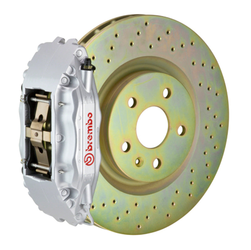 Brembo 05-13 Corvette Front GT BBK 4 Piston Cast 2pc 355x32 1pc Rotor Drilled-Silver 0