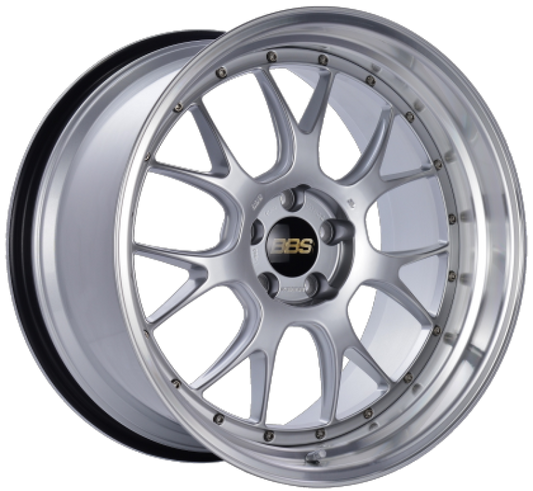 BBS LM-R 20x9.5 5x120 ET23 Diamond Silver Center Diamond Cut Lip Wheel -82mm PFS/Clip Required 0