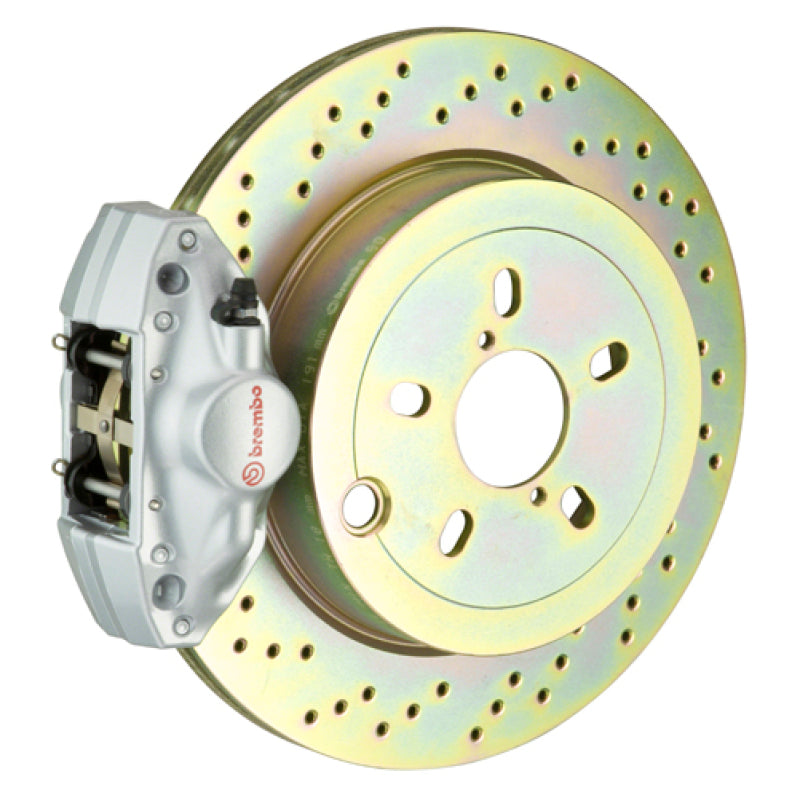 Brembo 92-98 318i/325i/328i Rear GT BBK 2 Piston Cast 2pc 294x19 1pc Rotor Drilled-Silver 0