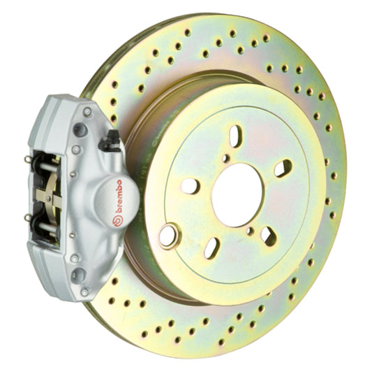 Brembo 92-98 318i/325i/328i Rear GT BBK 2 Piston Cast 2pc 294x19 1pc Rotor Drilled-Silver 0