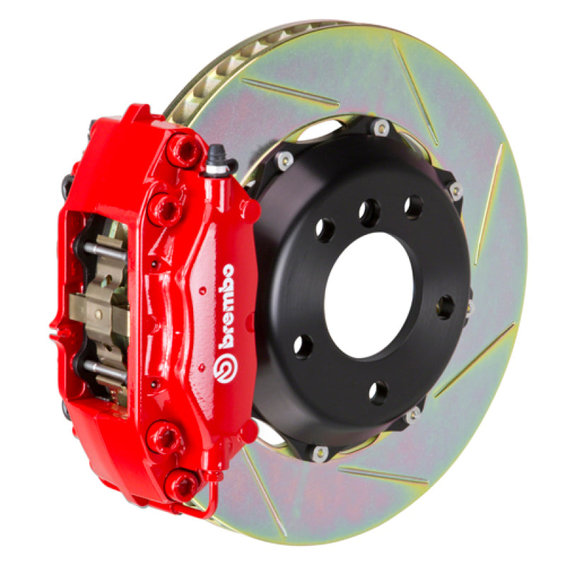 Brembo 03-08 SL500/SL550/09-12 SL550 Rear GT BBK 4 Pist Cast 2pc 328x28 2pc Rotor Slotted Type1-Red 0