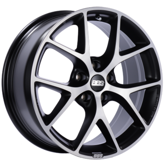 BBS SR 17x8 5x120 ET30 CB72.5 Satin Black Diamond Cut Face Wheel 0