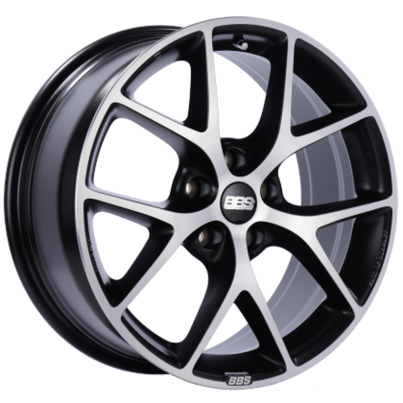 BBS SR 17x8 5x112 ET42 Satin Black Diamond Cut Face Wheel -82mm PFS/Clip Required 0
