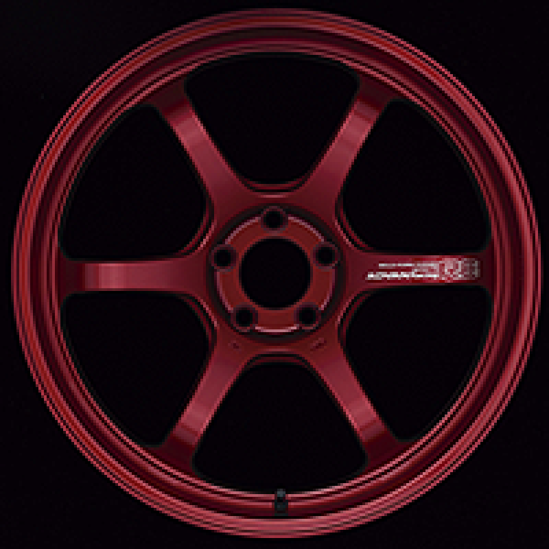 Advan R6 18x8.0 +42 5-112 Racing Candy Red Wheel 0