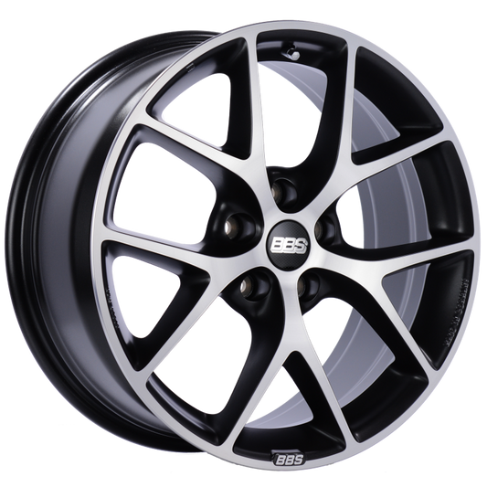BBS SR 17x7.5 5x112 ET45 Satin Black Diamond Cut Face Wheel -82mm PFS/Clip Required 0