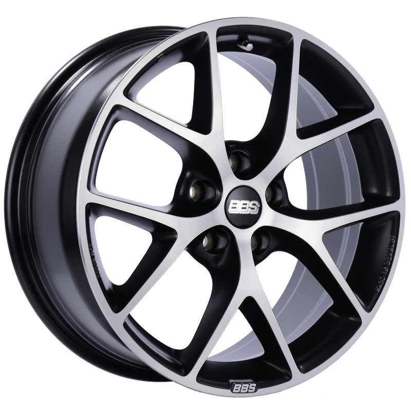 BBS SR 19x8.5 5x114.3 ET45 Satin Black Diamond Cut Face Wheel -82mm PFS/Clip Required 0