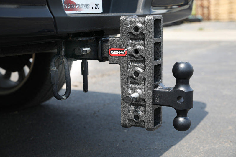 GEN-Y Hitch Gen-Y Mega Duty 2.5in Shank 6in Drop 3K TW 21K Hitch w/GH-061 Dual-Ball/GH-062 Pintle Lock
