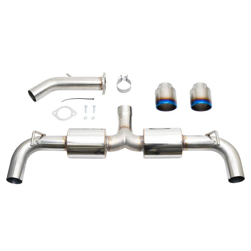 Injen 19-22 Hyundai Veloster N L4 2.0L Turbo Performance SS Axle Back Exhaust System - Burnt Ti Tips 1
