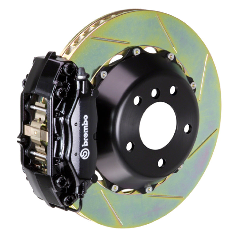 Brembo 08-13 M3 (E90/E92/E93) Rear GT BBK 4 Piston Cast 345x28 2pc Rotor Slotted Type-1-Black 0
