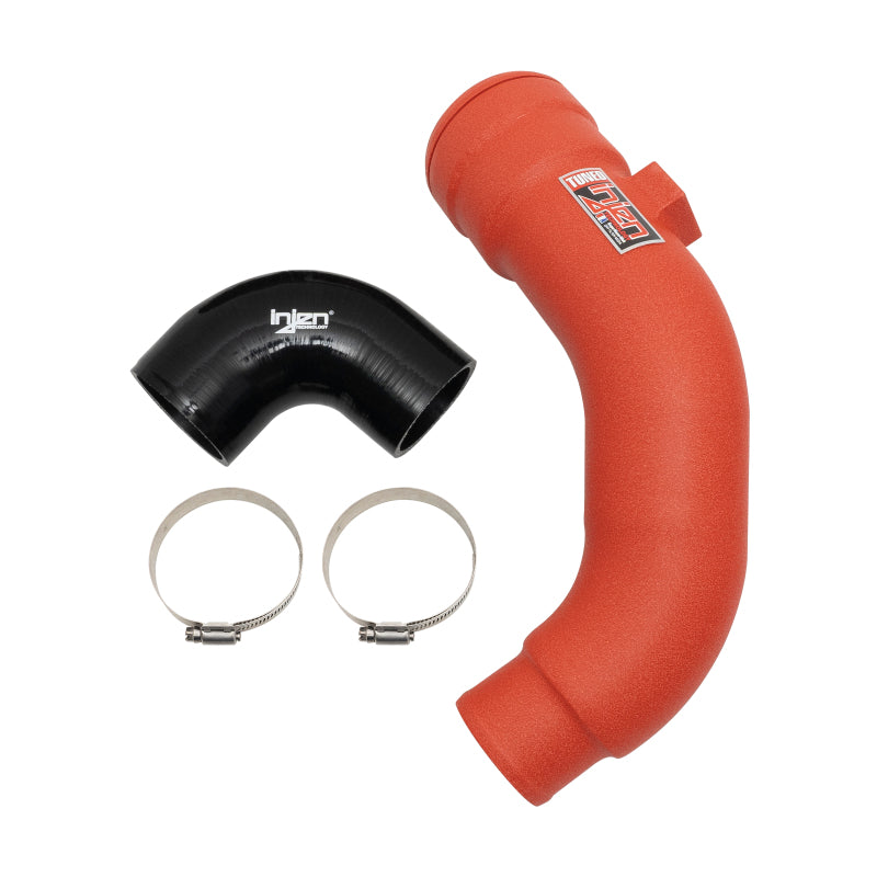 Injen 17-22 Ford F250/F/350/F-450/F-550 V8-6.7L Turbo Diesel Wrnkl Red Intercooler Cold Side Piping 1