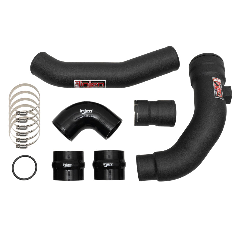 Injen 17-22 Ford F250/F/350/F-450/F-550 V8-6.7L Turbo Diesel Wrinkle Black Intercooler Piping Kit 1