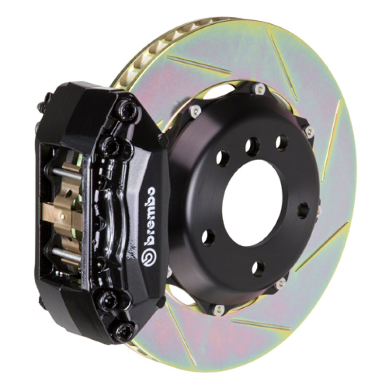 Brembo 03-08 Tiburon Front GT BBK 4 Piston Cast 2pc 328x28 2pc Rotor Slotted Type-1-Black 0