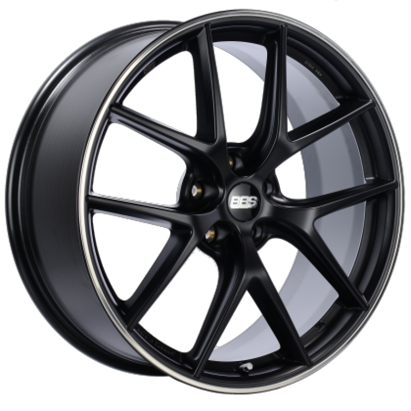 BBS CI-R 19x8.5 5x112 ET32 Satin Black Polished Rim Protector Wheel -82mm PFS/Clip Required 0