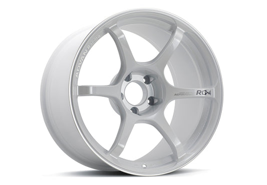 Advan RG-4 18x9.5 +45 5-114.3 Racing White Metallic & Ring Wheel 0
