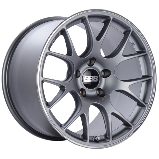 BBS CH-R 19x12 5x130 ET45 CB71.6 Satin Titanium Polished Rim Protector Wheel 0