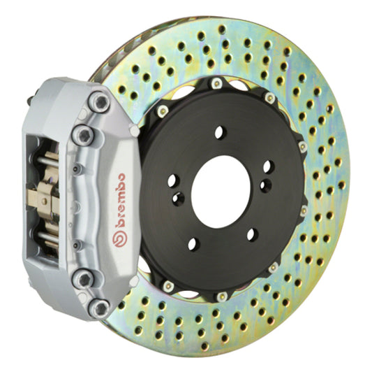 Brembo 00-05 IS300 Front GT BBK 4 Piston Cast 2pc 328x28 2pc Rotor Drilled-Silver 0