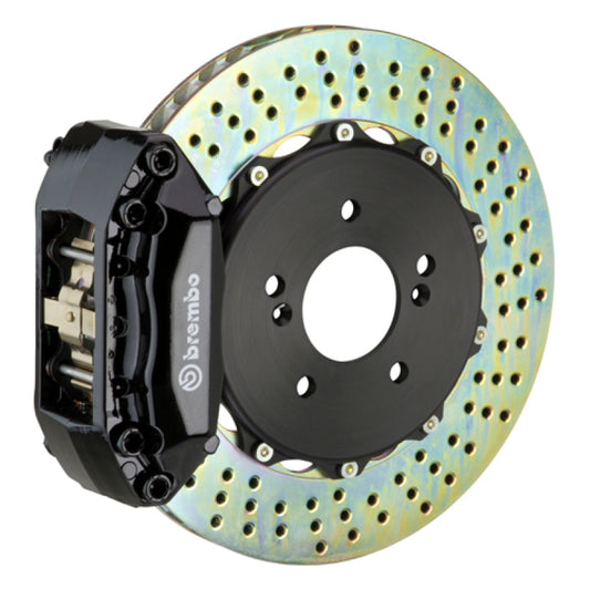 Brembo 90-01 Integra Front GT BBK 4 Piston Cast 2pc 328x28 2pc Rotor Drilled-Black 0