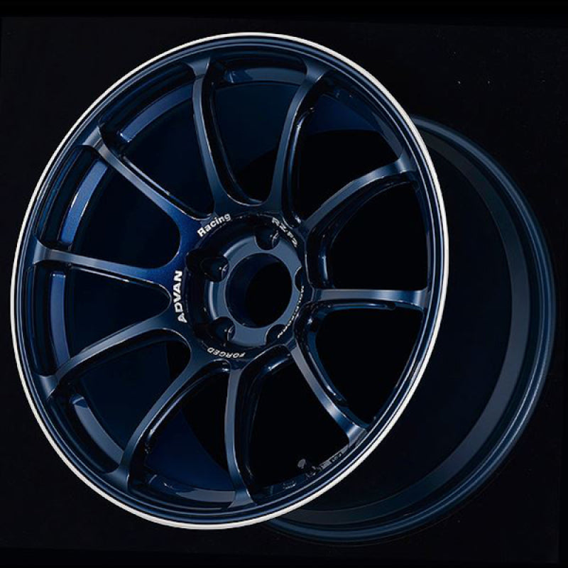 Advan RZ-F2 18x10.0 +35 5-114.3 Racing Titanium Blue & Ring Wheel 0