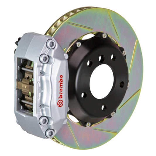 Brembo 11-16 CR-Z Front GT BBK 4 Piston Cast 2pc 328x28 2pc Rotor Slotted Type-1-Silver 0