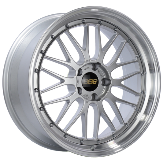 BBS LM 20x9 5x120 ET20 Diamond Silver Center Diamond Cut Lip Wheel -82mm PFS/Clip Required 0