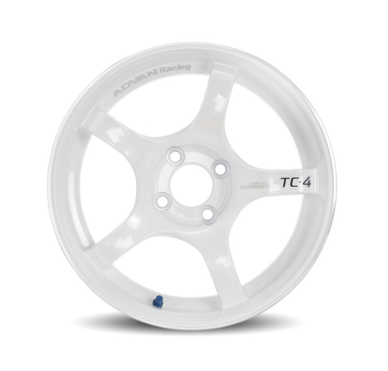 Advan TC4 18x10 +25 5-114.3 Racing White and Ring Wheel 0