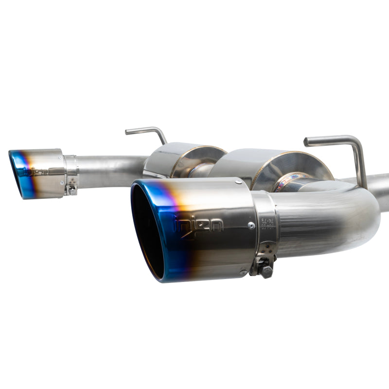Injen 19-22 Hyundai Veloster N L4 2.0L Turbo Performance SS Axle Back Exhaust System - Burnt Ti Tips 2