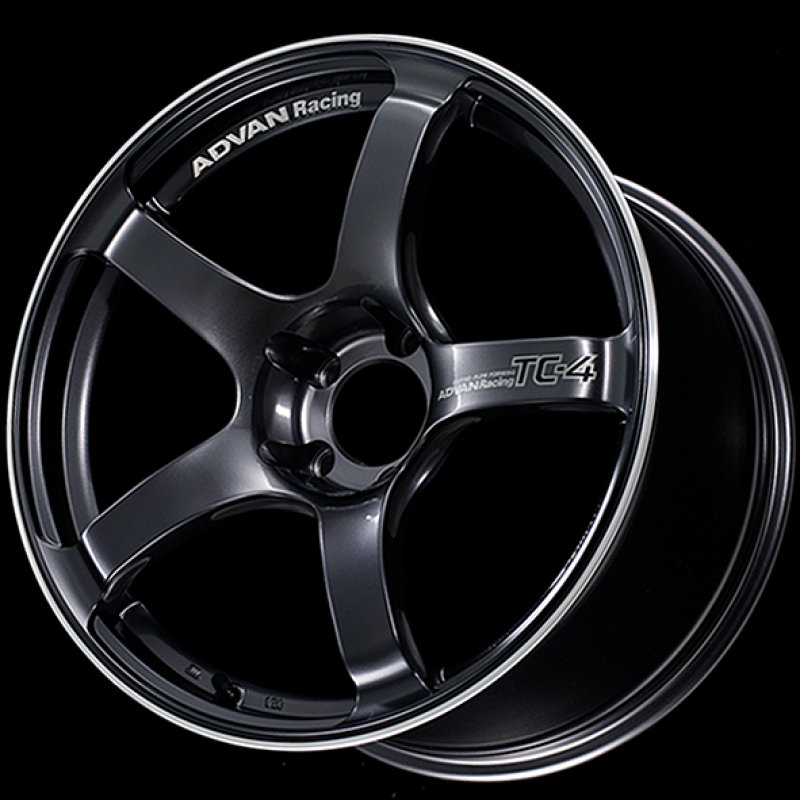 Advan TC4 18x9.5 +12 5-114.3 Racing Gunmetallic and Ring Wheel 0