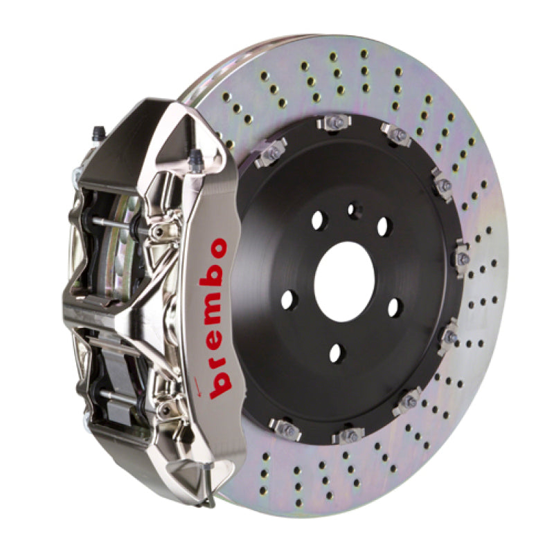 Brembo 11-18 Cayenne Front GTR BBK 6 Piston Billet 405x34 2pc Rotor Drilled- Nickel 0