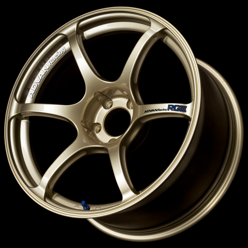 Advan RGIII 18x9.0 +25 5-114.3 Racing Gold Metallic Wheel 1