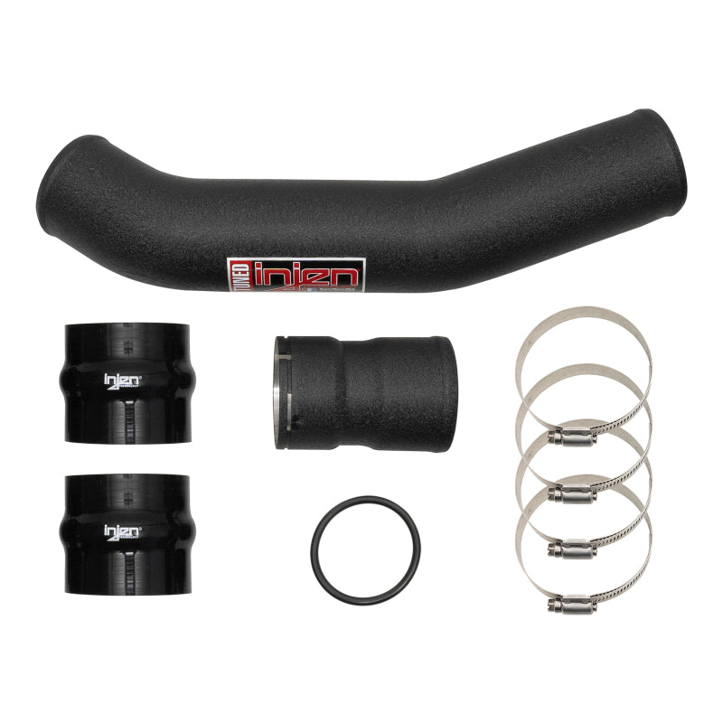 Injen 17-22 Ford F250/F/350/F-450/F-550 V8-6.7L Turbo Diesel Wrnkl Blk Intercooler Hot Side Piping 1