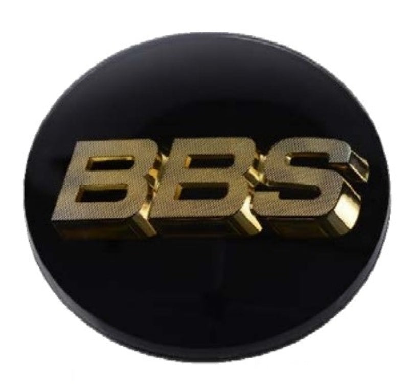 BBS Center Cap 70.6mm Black/Gold (4-tab) (56.24.120) 0