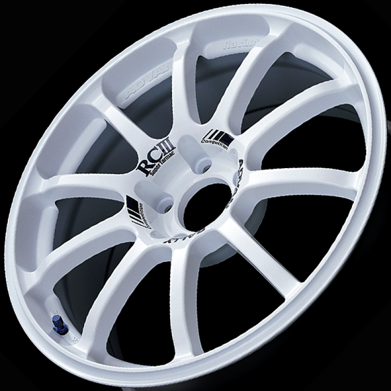 Advan RCIII 18x8.5 +38mm 5-114.3 White Wheel 0