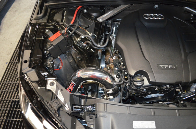 Injen 17-19 Audi A4 2.0T Wrinkle Red Short Ram Air Intake 6