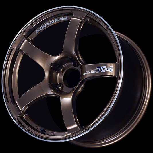 Advan TC4 18x8.5 +45 5-100 Racing Umber Bronze & Ring Wheel 0