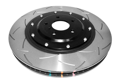 DBA T3 5000 Slotted Series w/ Black Hat Front Right 2012 Nissan GTR R35