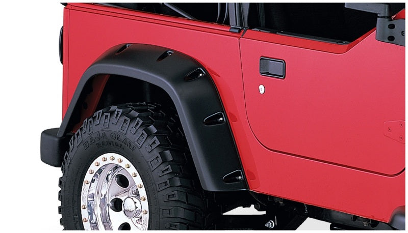 Bushwacker 97-06 Jeep TJ Pocket Style Flares 4pc - Black - Wrangler