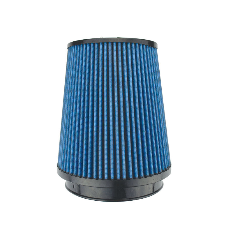 Injen NanoWeb Dry Air Filter 5.00in Inlet w/ShurLok 6.50in Base/ 5.00in Top w/ Barb Fitting 1