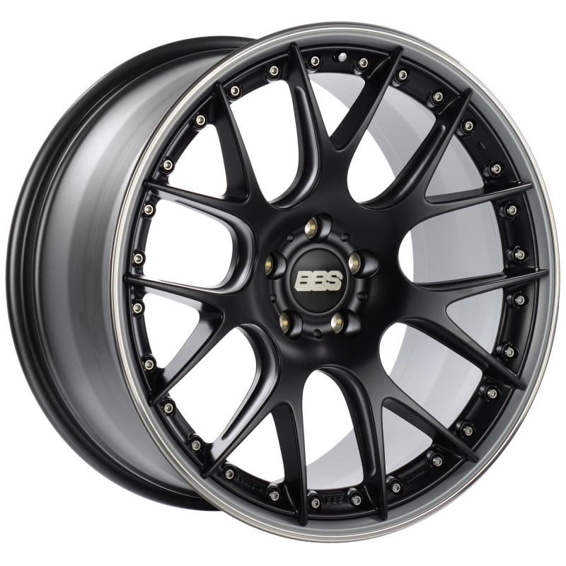 BBS CH-RII 21x10.5 5x120 ET35 Satin Black Center Platinum Lip SS Rim Prot Wheel -82mm PFS/Clip Req 0