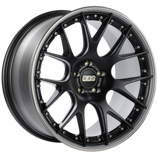 BBS CH-RII 21x10.5 5x120 ET35 Satin Black Center Platinum Lip SS Rim Prot Wheel -82mm PFS/Clip Req 0