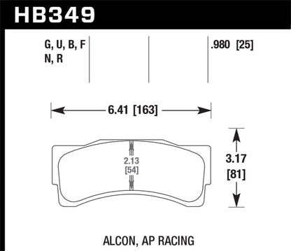 Hawk Performance Hawk AP Racing/Alcon Acure/Honda DTC-70 Rear Race Brake Pads