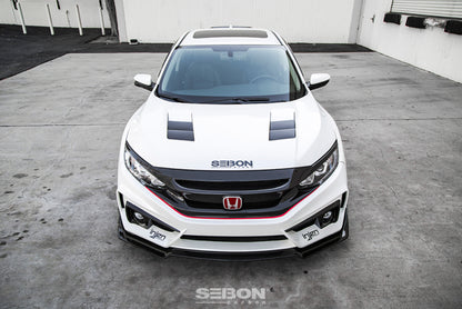 Seibon 2016-2018 Honda Civic Coupe/Sedan/Hatchback TS-Style Carbon Fiber Hood 6