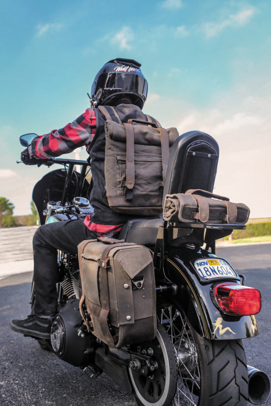Burly Brand Voyager Saddlebag Each - Dark Oak