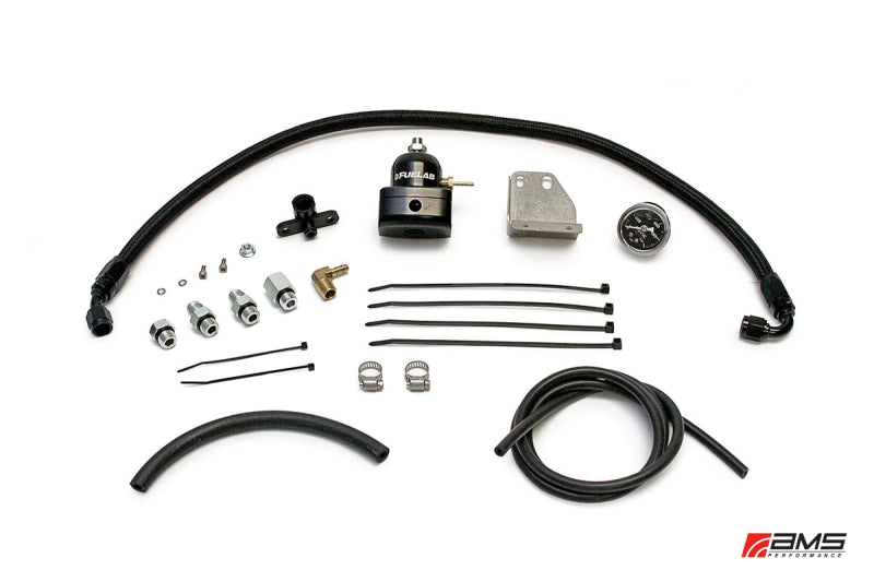 AMS Performance 08-15 Mitsubishi EVO X Fuel Pressure Regulator Kit - Black - EVO & Lancer