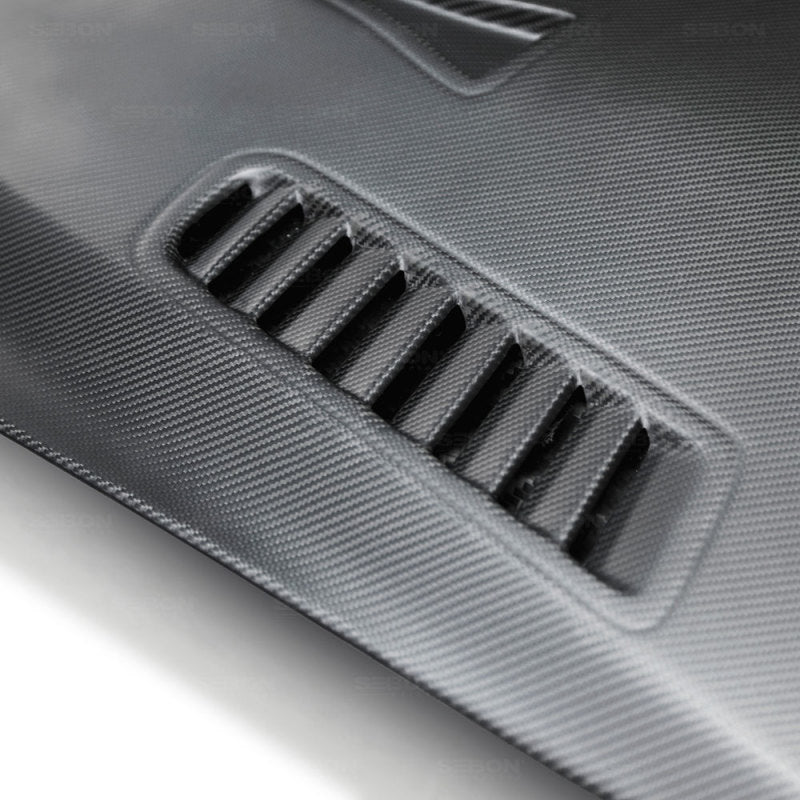 Seibon 09-15 Nissan Skyline R35 GT-R ES Style Dry Carbon Fiber Hood 4