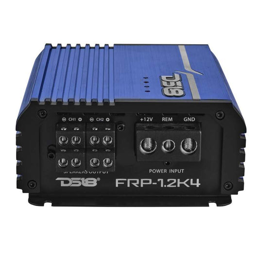 DS18 4-Channel Class-D Amp Stereo Full-Range 4 x 120 W RMS at4 ohm- Blue