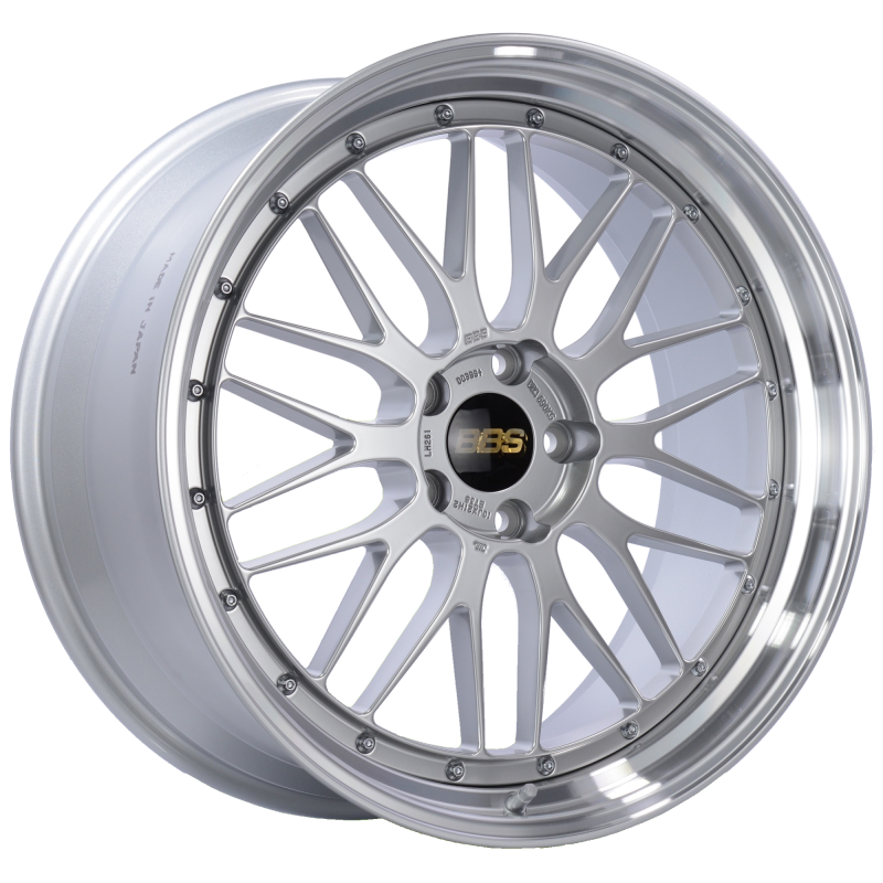 BBS LM 21x10 5x120 ET38 Diamond Silver Center Diamond Cut Lip Wheel -82mm PFS/Clip Required 1