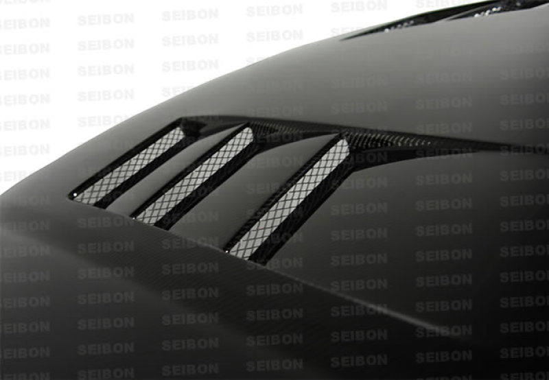 Seibon 99-00 Honda Civic (EM1/EJ6/7/8/EK9) TS-Style Carbon Fiber Hood 2