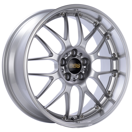 BBS RS-GT 20x8.5 5x120 ET15 Diamond Silver Center Diamond Cut Lip Wheel -82mm PFS/Clip Required 0